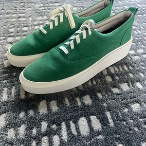 Tom Ford Green Canvas Sneakers